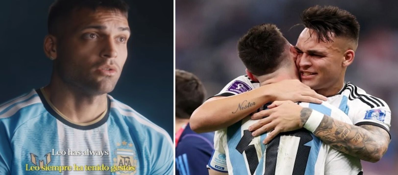Imagen de la noticia: Escuchá el emotivo mensaje de Lautaro Martínez para Lionel Messi