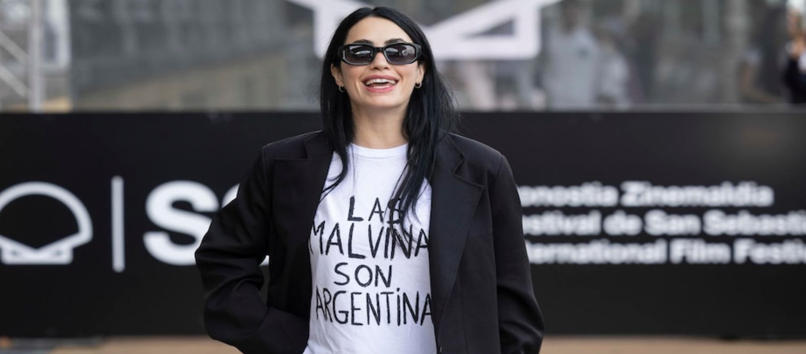 Imagen de la noticia: Lali Espósito lució una camiseta de "Malvinas son argentinas" en San Sebastián