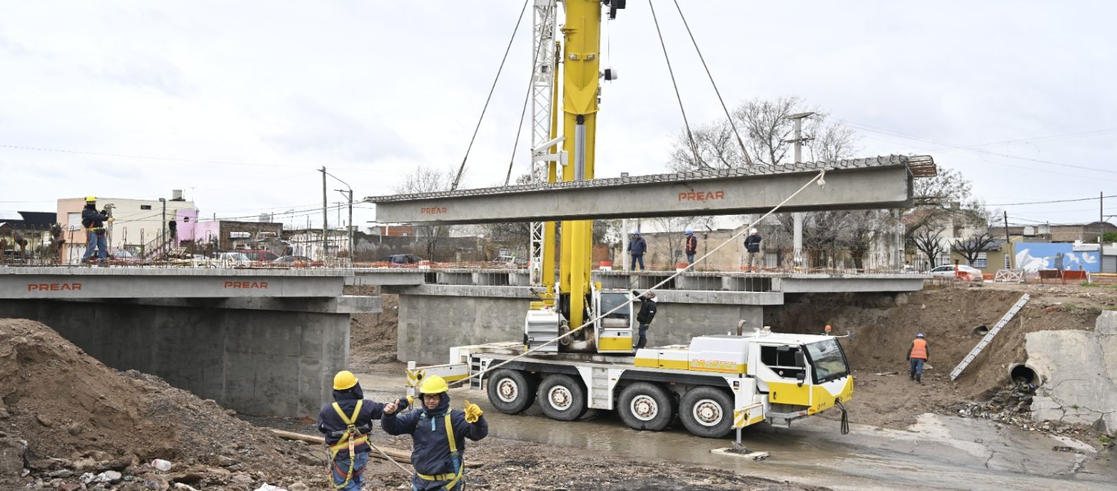 Imagen de la noticia: Avanzan las obras del nuevo puente de Pampa Central sobre el Canal Maldonado
