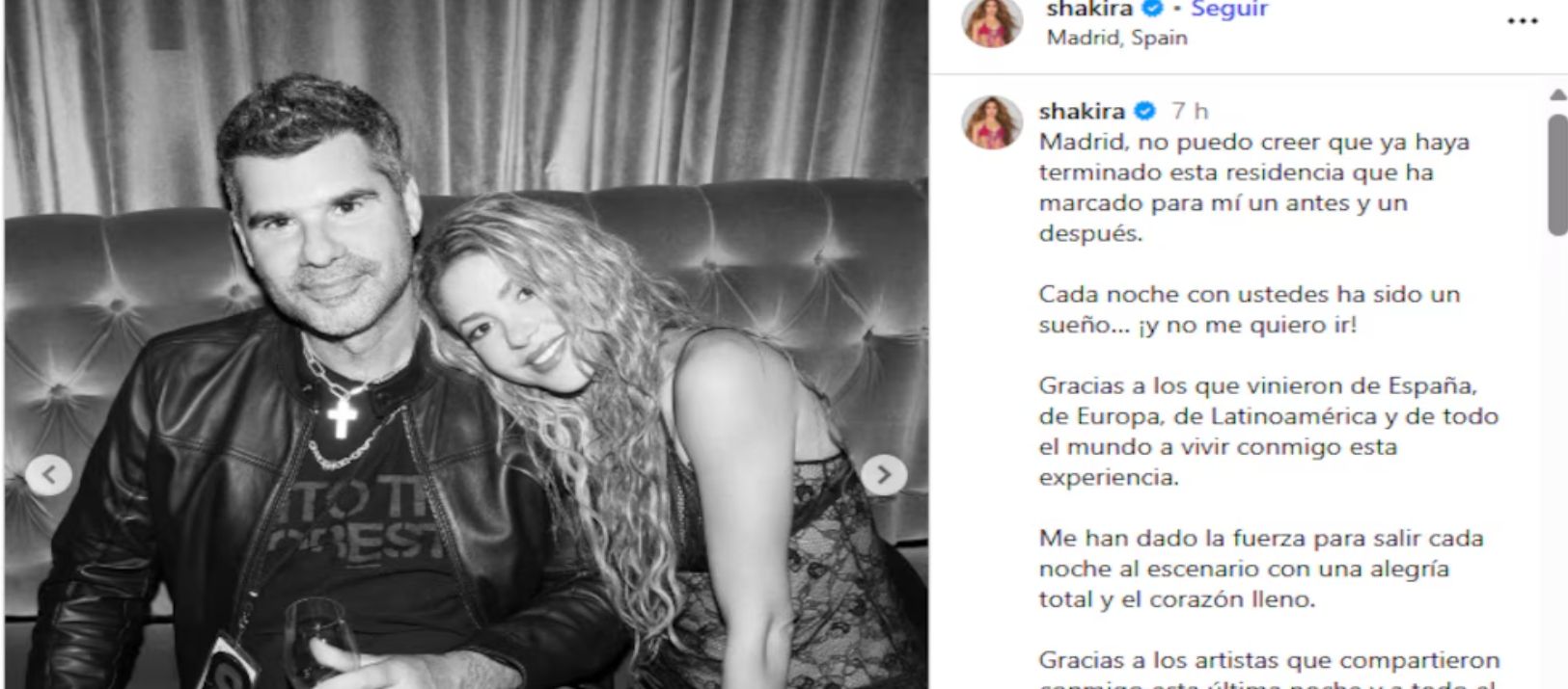 Imagen de la noticia: Shakira posó junto a Antonio de la Rúa tras cerrar su residencia en Madrid