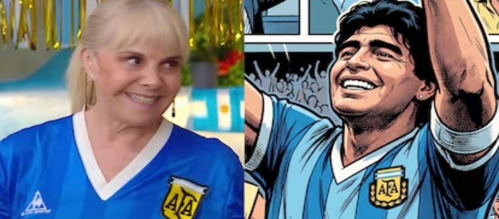 Imagen de la noticia: El homenaje de Claudia Villafañe a Maradona a horas del Argentina-Inglaterra
