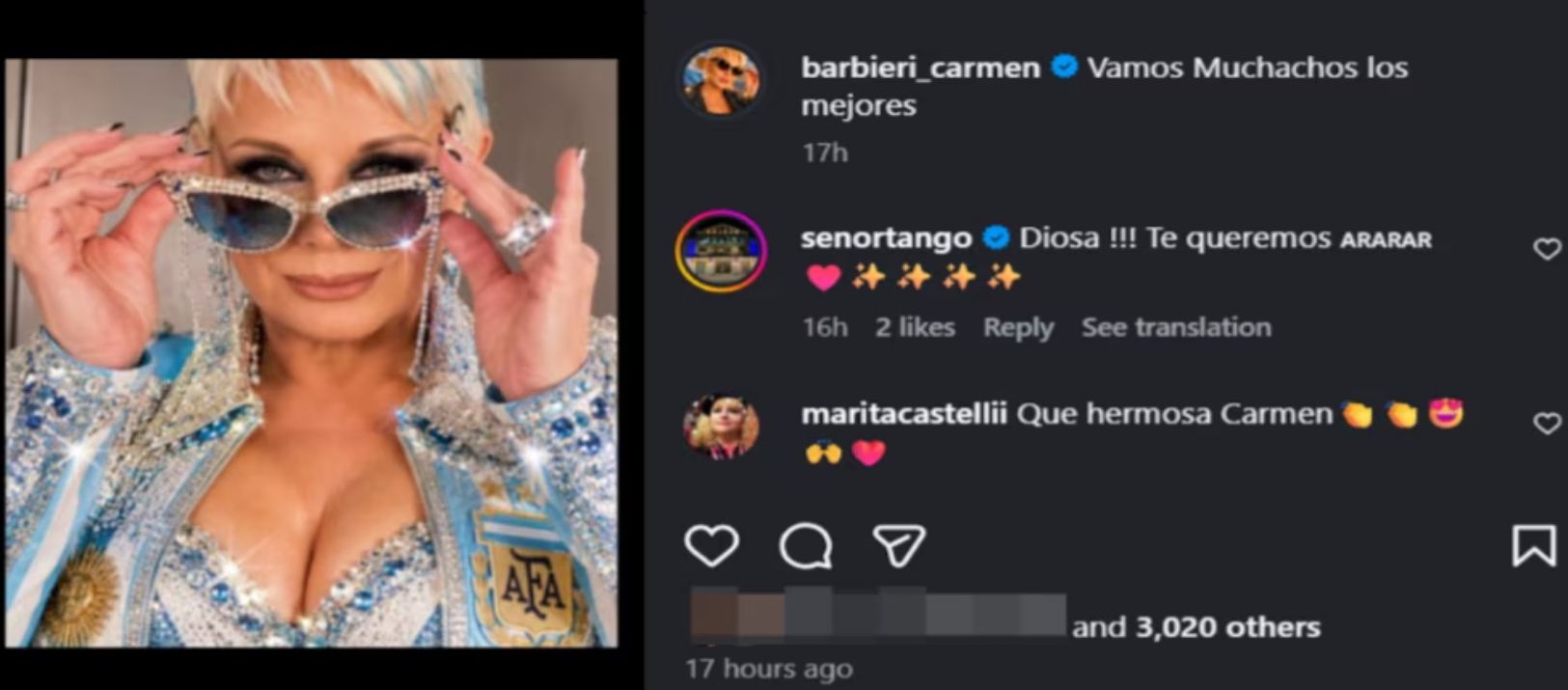 Imagen de la noticia: Carmen Barbieri revelo una insólita promesa si la Selección sale campeona