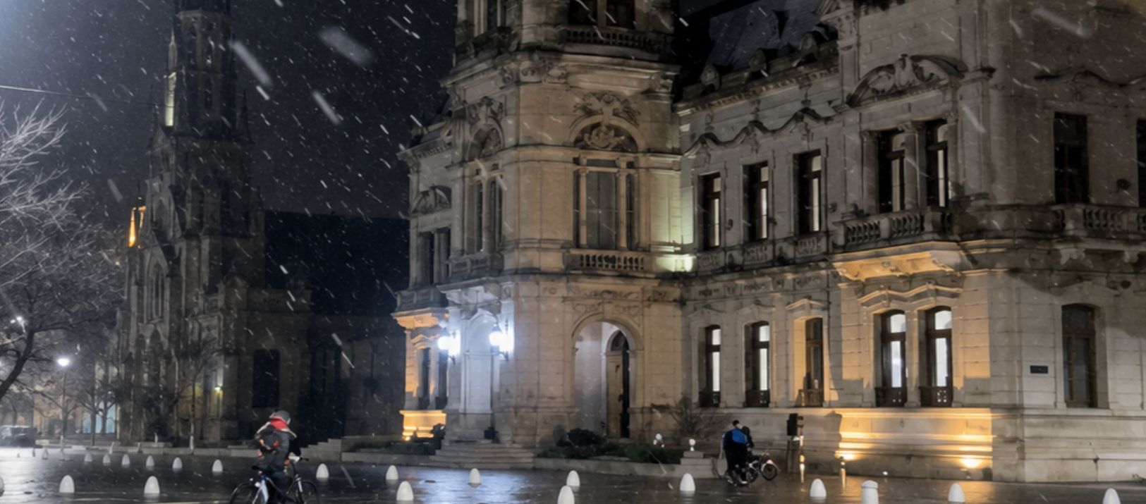 Imagen de la noticia: La nieve sorprendió a los habitantes de Tres Arroyos