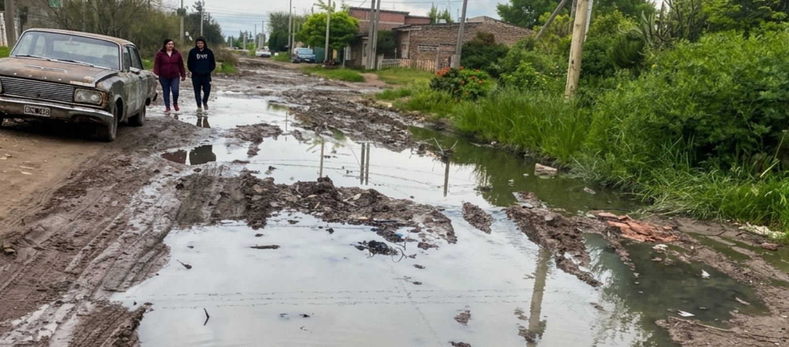 Imagen de la noticia: Vecinos del barrio Thompson reclaman por las cloacas y la falta de servicios
