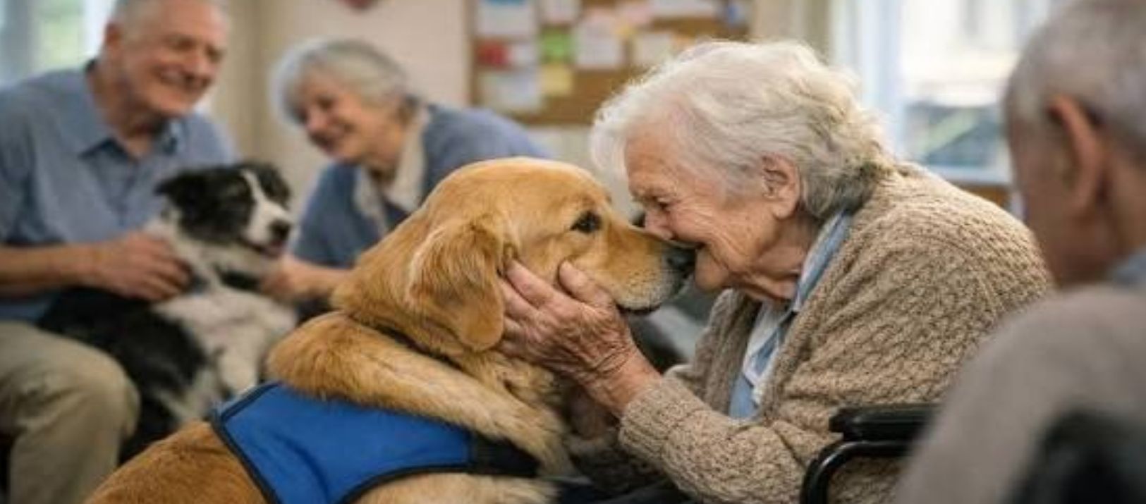 Imagen de la noticia: Apuestan por los beneficios de convivir con mascotas en los geriátricos