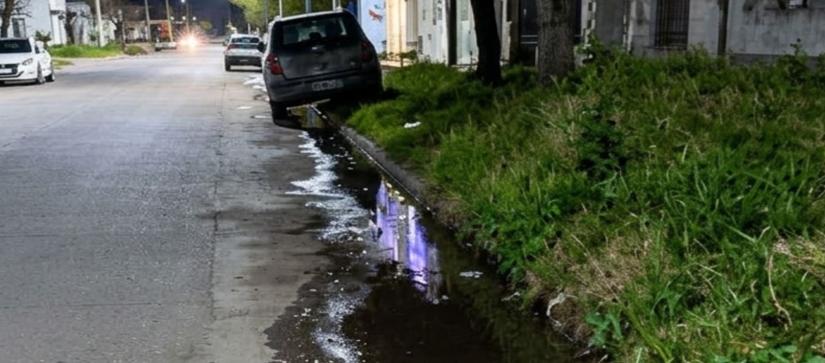 Imagen de la noticia: Vecinos denuncian una pérdida de agua y cloacas en Piedrabuena y Brickman